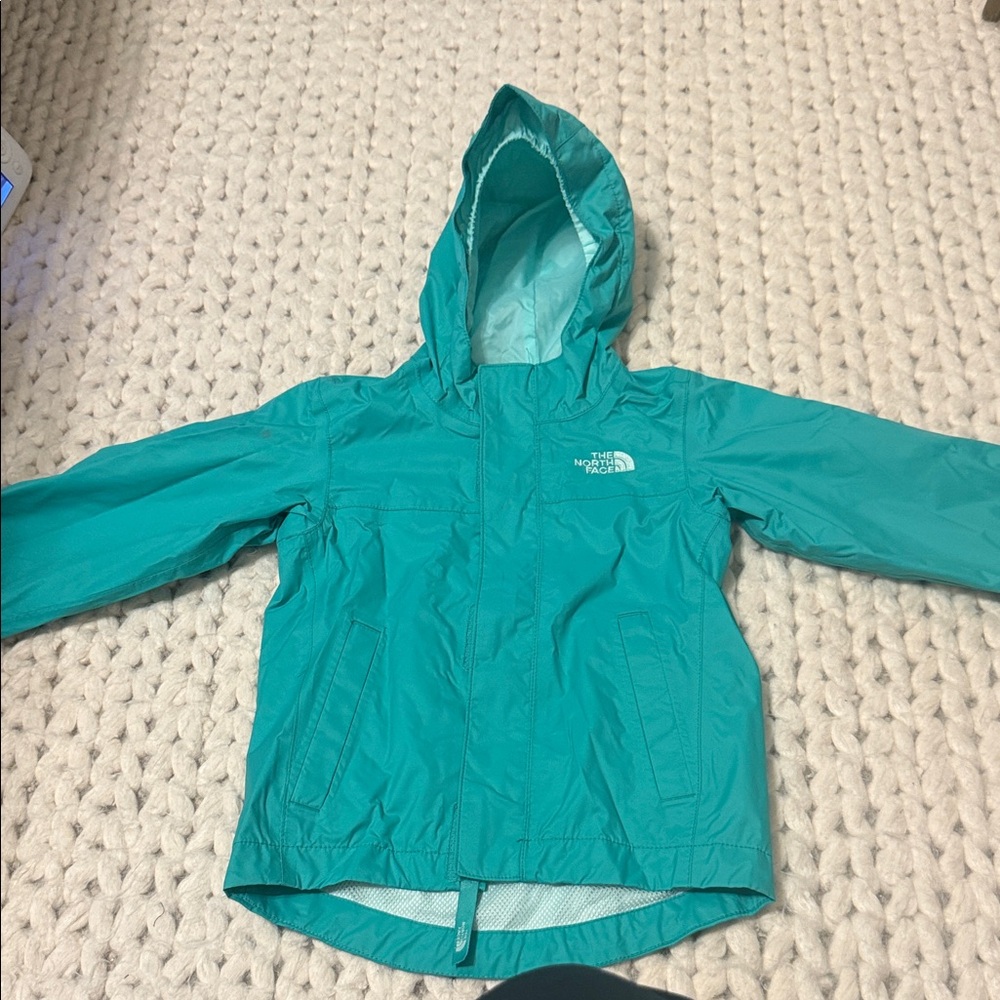 The North Face Kids Teal Hooded Raincoat